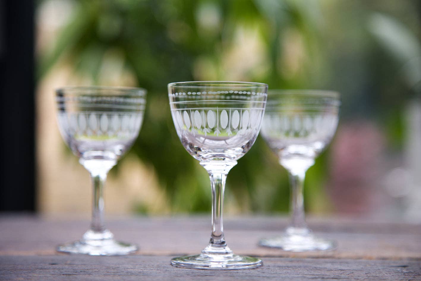 Crystal Liqueur Glasses with Ovals Design: 6