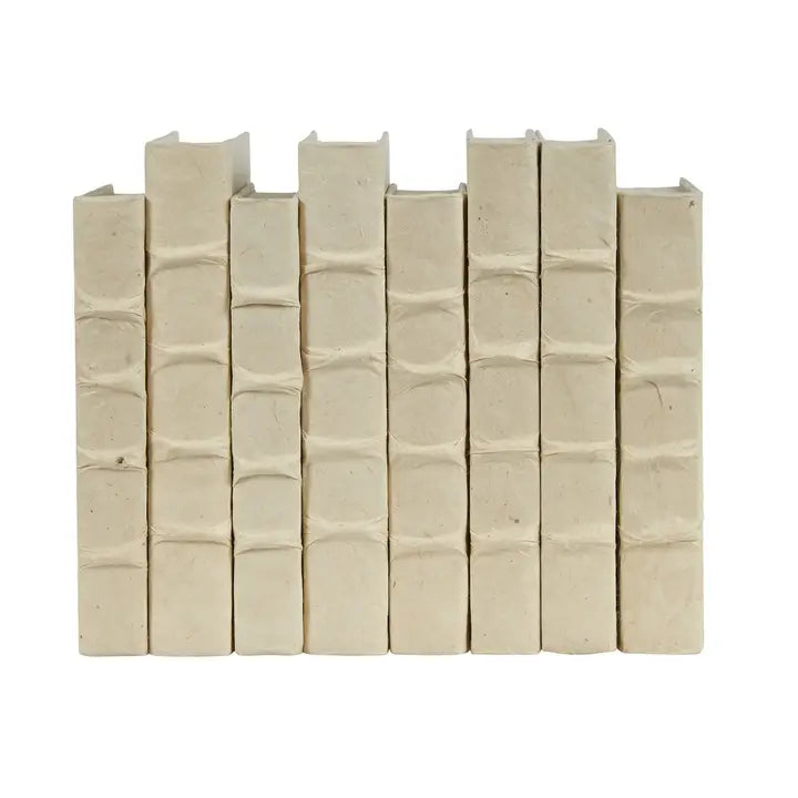 Vintage Parchment Off-White Cover w/ Raised Bands Spine