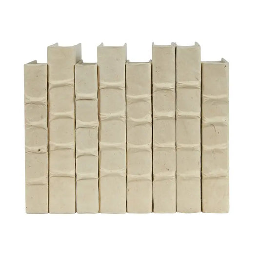 Vintage Parchment Off-White Cover w/ Raised Bands Spine