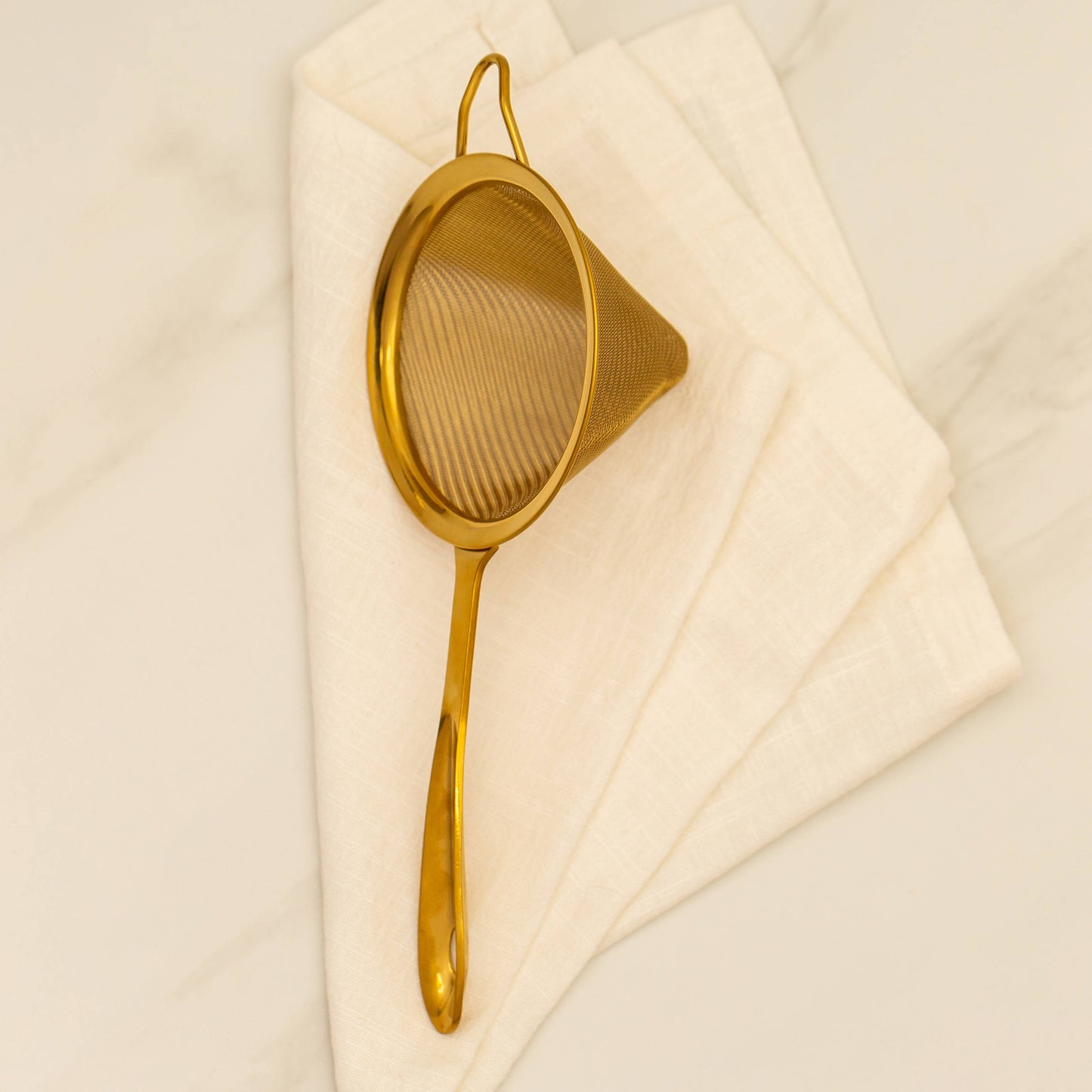 Fine Mesh Strainer - Gold