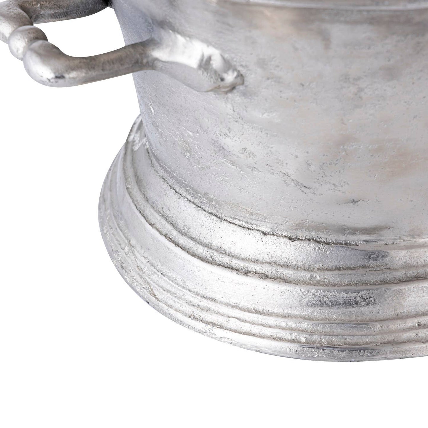 Cast Aluminum Ice Bucket/Wine Cooler - Raw Nickel