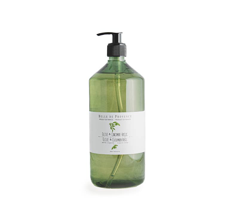 Belle De Provence | Liquid Soap: Olive & Cucumber-Basil / 500ML
