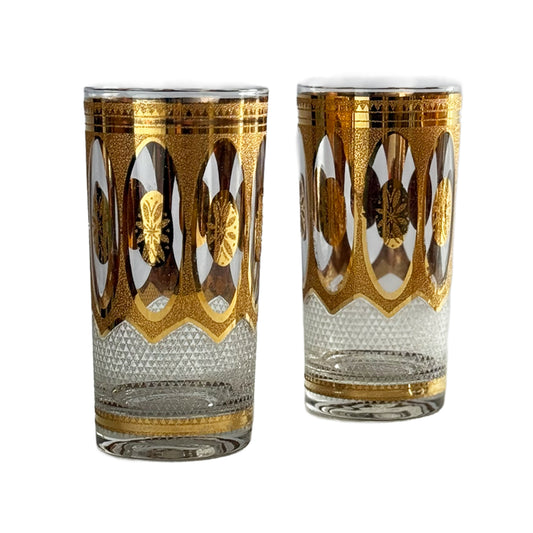 Culver Gold Recency Highball Glasses - Set/4