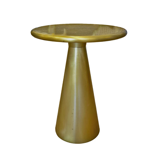 Gold Pedestal Side Table