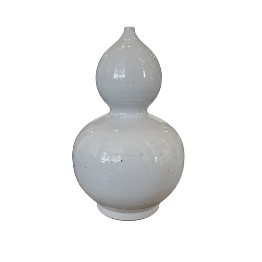 Porcelain Gourd Vase in Vintage White