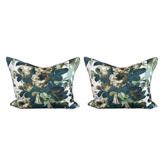 Pair of Willow Floral Lumbar Pillows