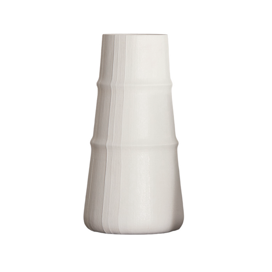 Linen Texture Vase - Soft White