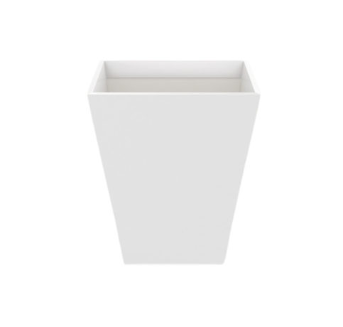 Lacquer Wastebasket - White