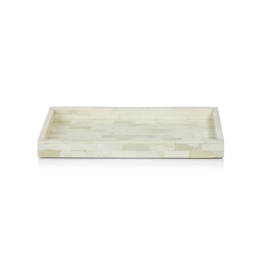 White Bone Inlay Tray