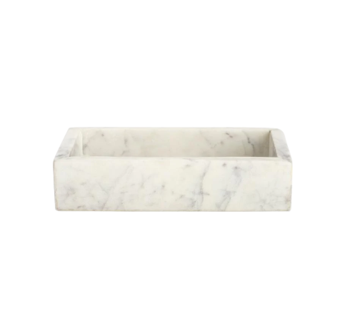 Small Marble Tray - White