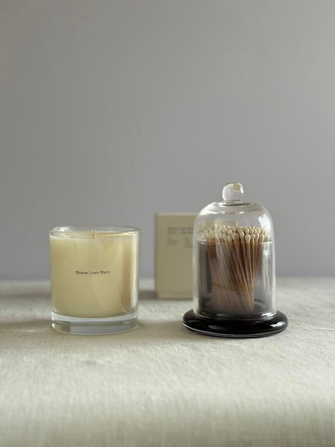 Match Holder Jar with Smoked Base
