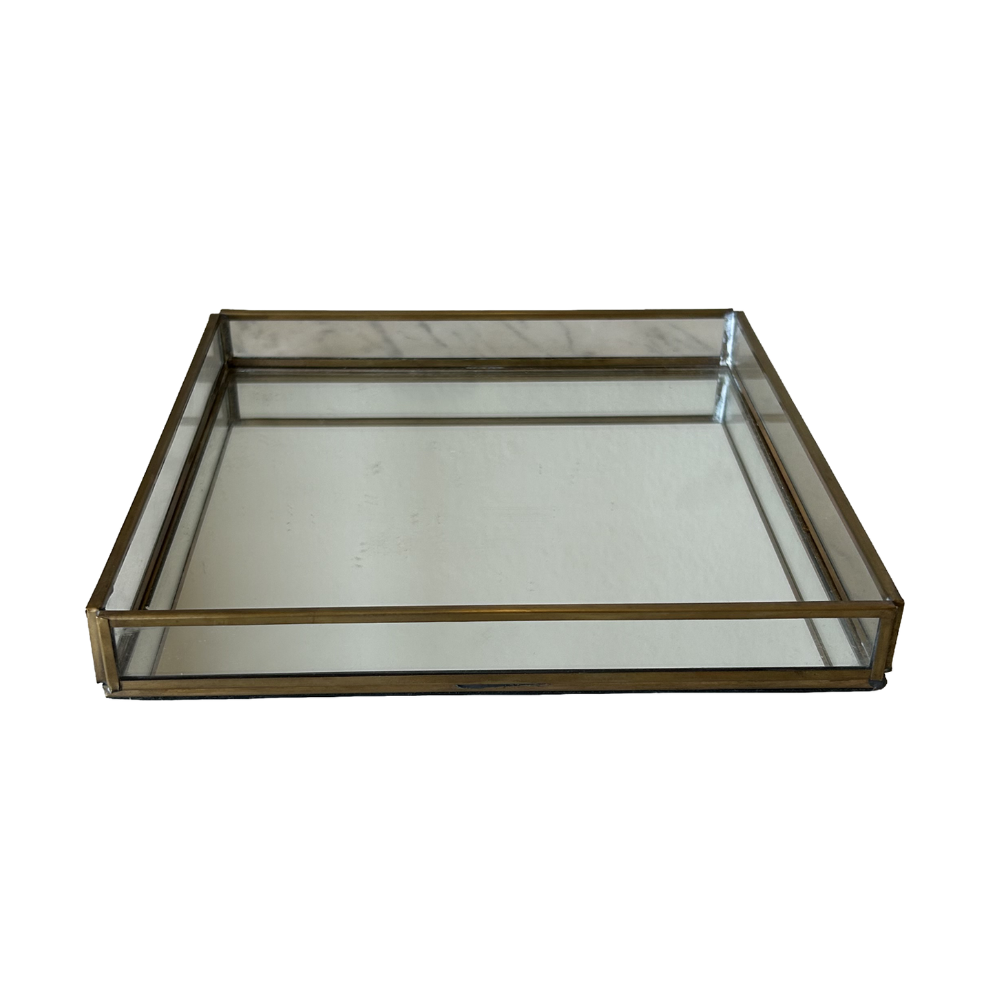 Mirror Trays with Brass Trim