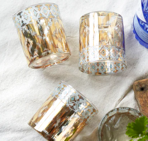 S/4 Cocktail Glasses - Mint Twist