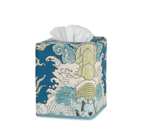 Tissue Box Cover - Linen Magic Mountain/Aquarius