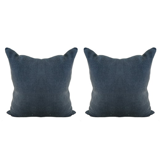 Pair of Navy Linen Pillows