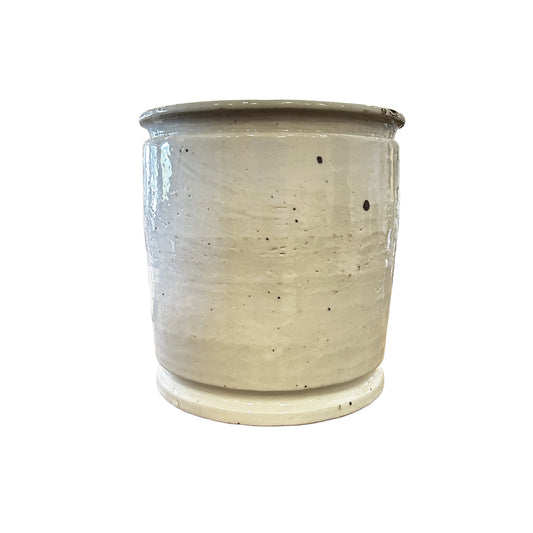 Rustic White Orchid Pot