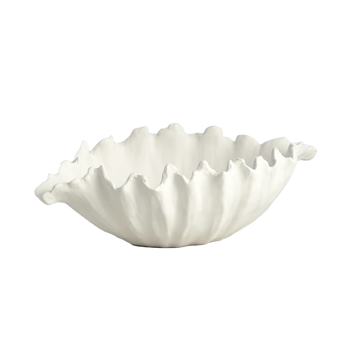 White Organic Oval Bowl