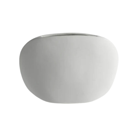 White Organic Narrow Vase - Large