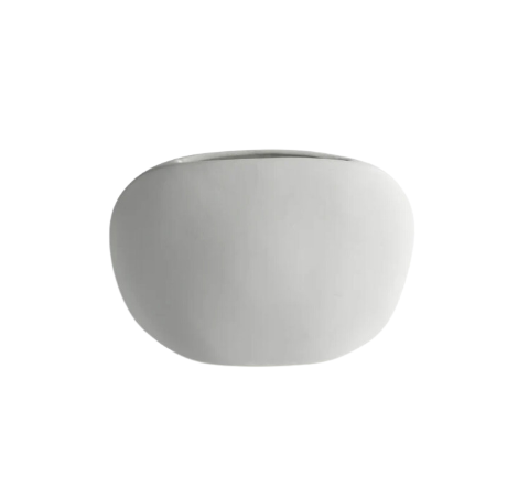 White Organic Shape Narrow Vase - Small Size