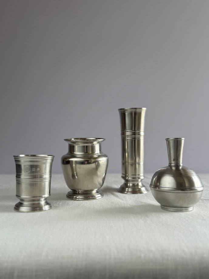 Pewter Rimmed Vase - Petite