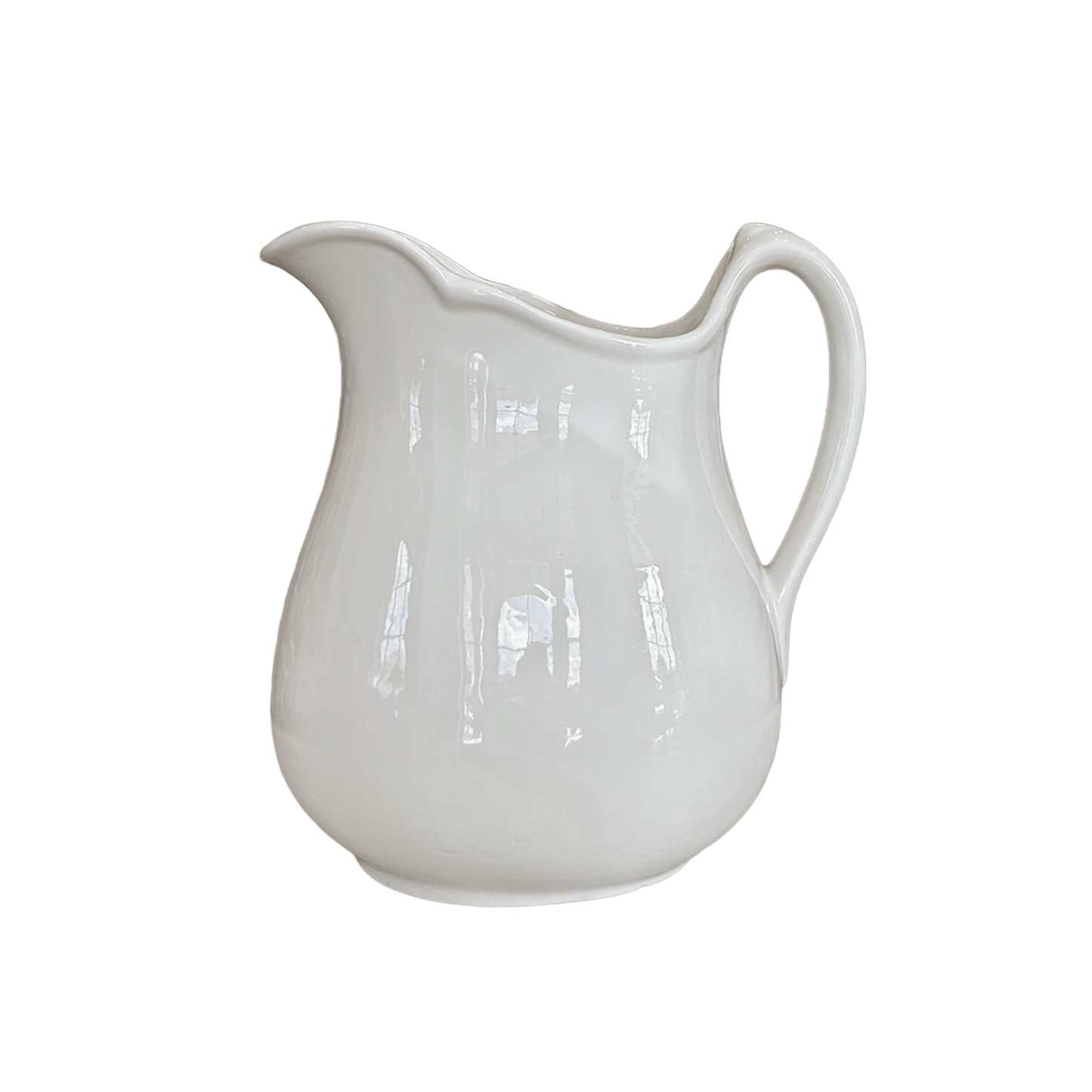 White Ironstone Pitcher