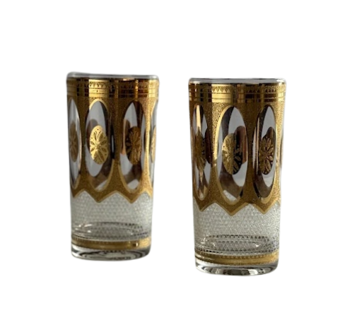 Culver Gold Recency Highball Glasses S/4