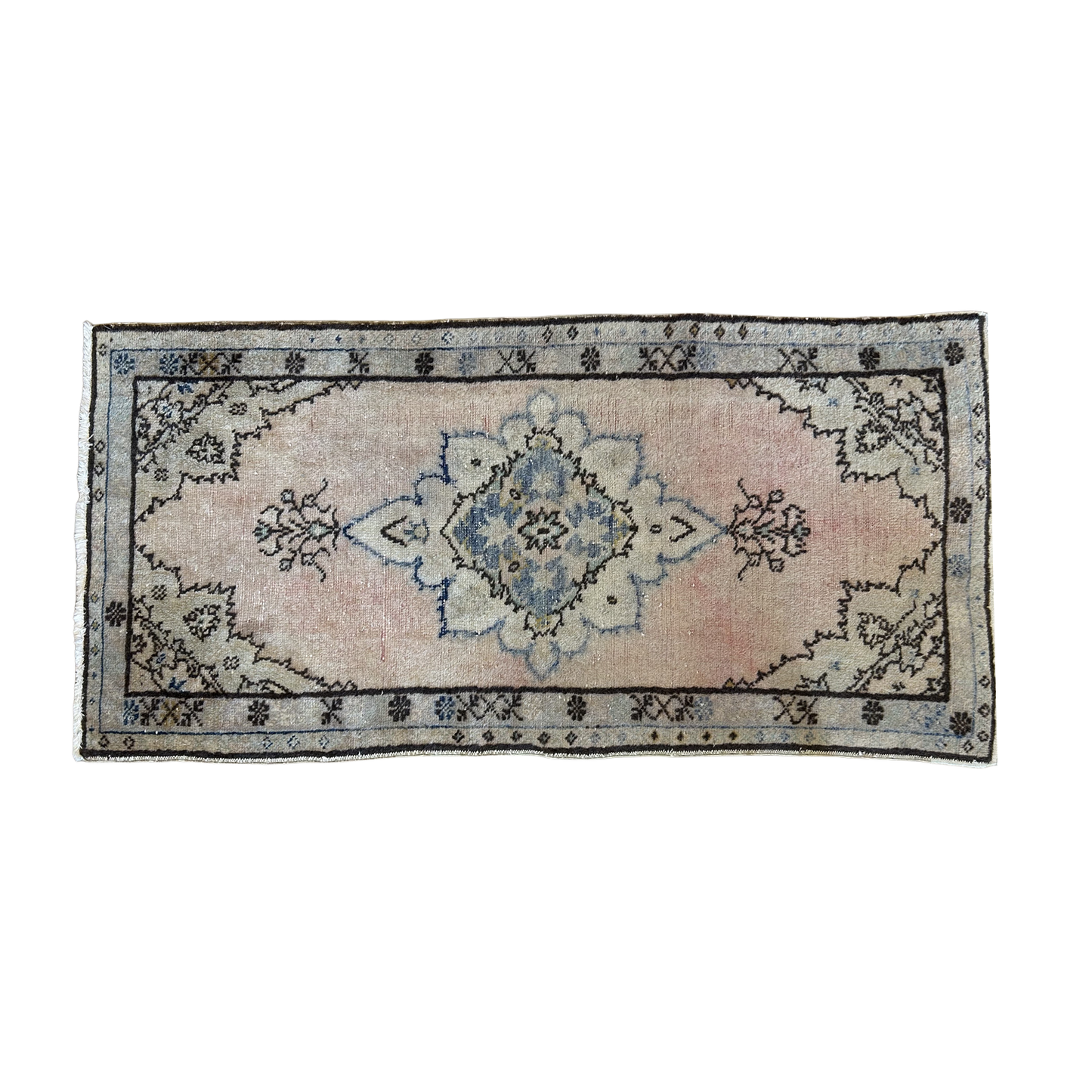 Rose and Indigo Turkish Runner - 34 x 70