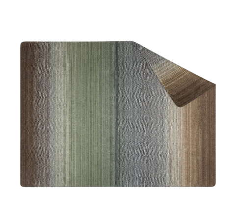 Savona Gradient Herringbone Throw - Grey/Green