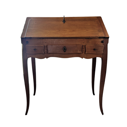 Walnut Secretary with Leather Inlay