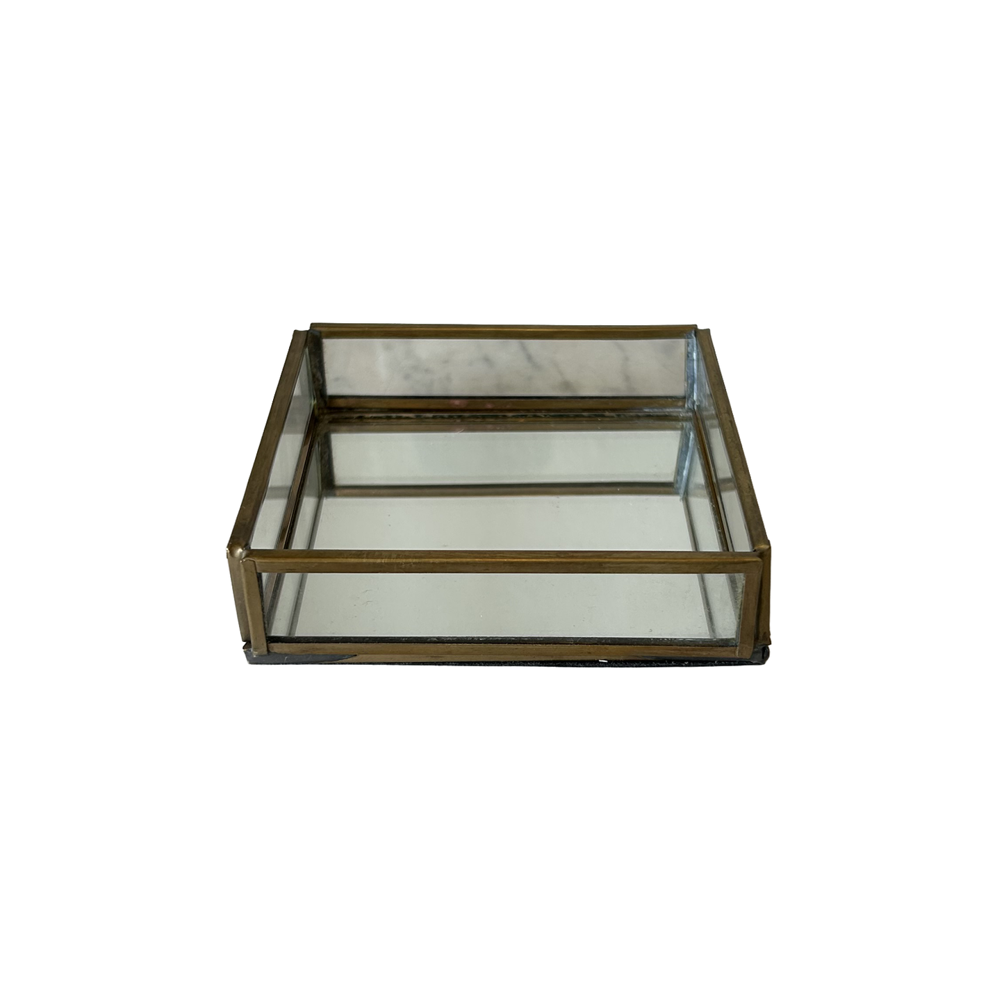 Mirror Trays with Brass Trim