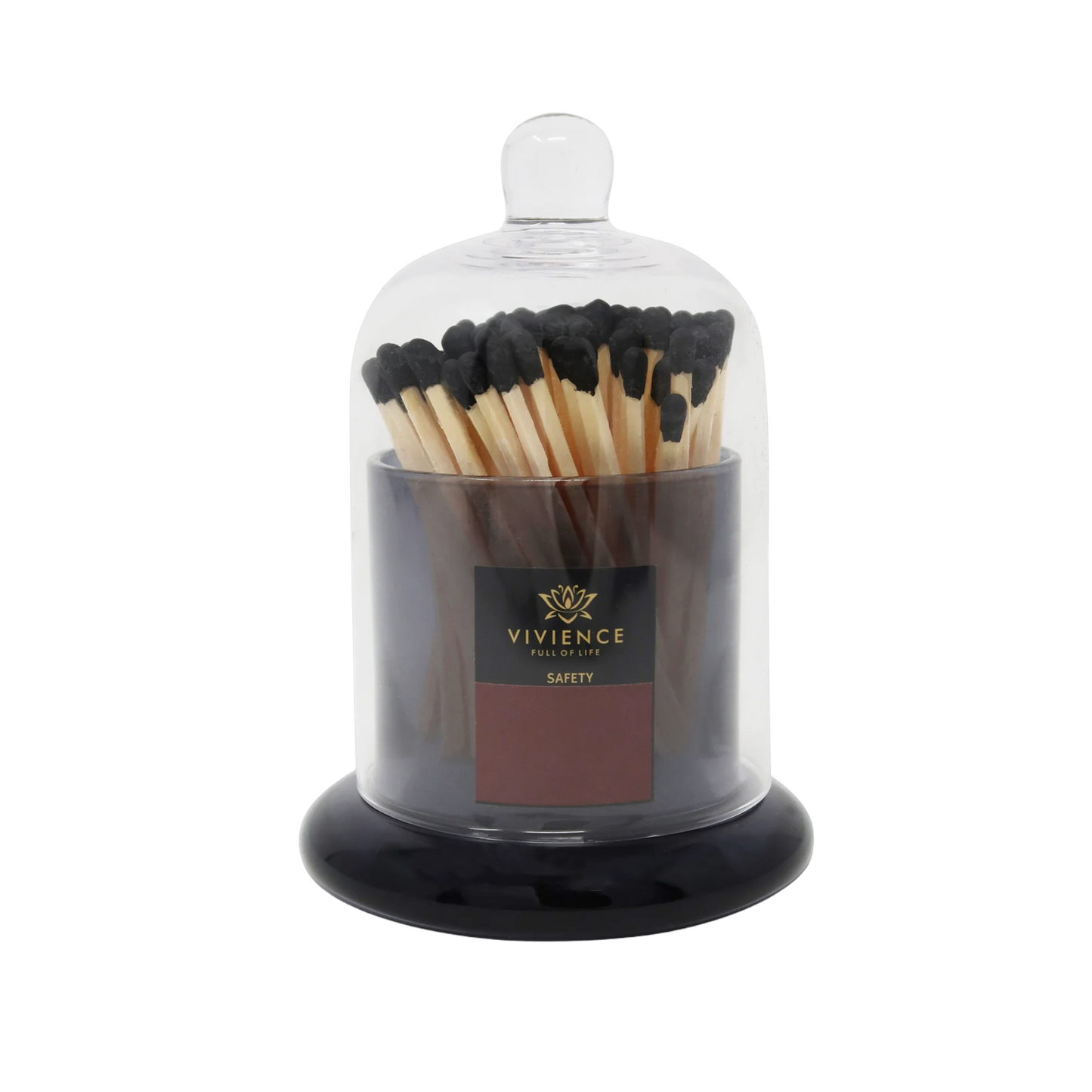 Match Holder Jar with Smoked Base