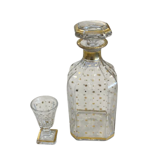 Bar Set - 2 Glass Decanters and 8 Cordials