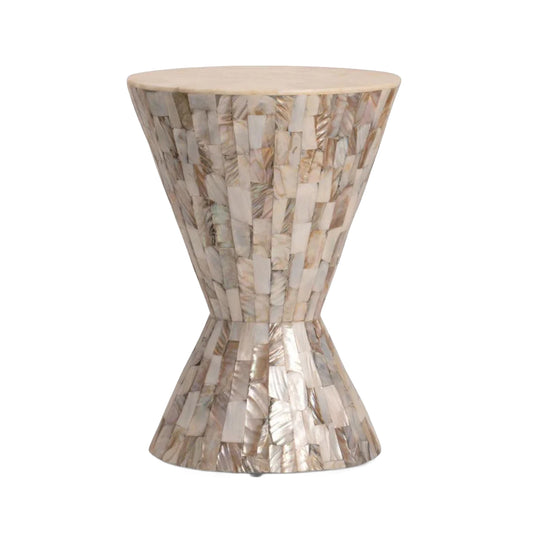 Hourglass Shell Side Table