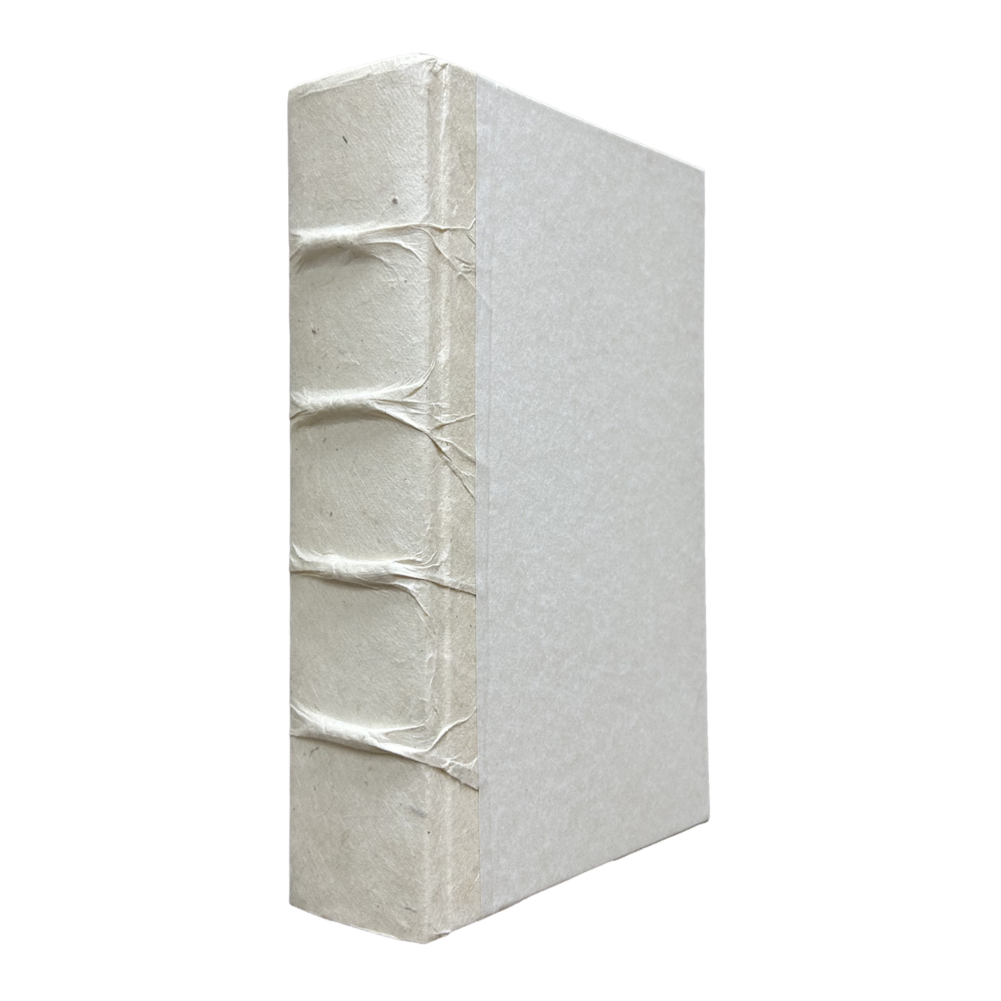 Vintage Parchment Off-White Cover w/ Raised Bands Spine
