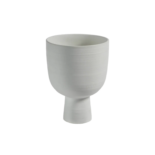 White Pedestal Vase