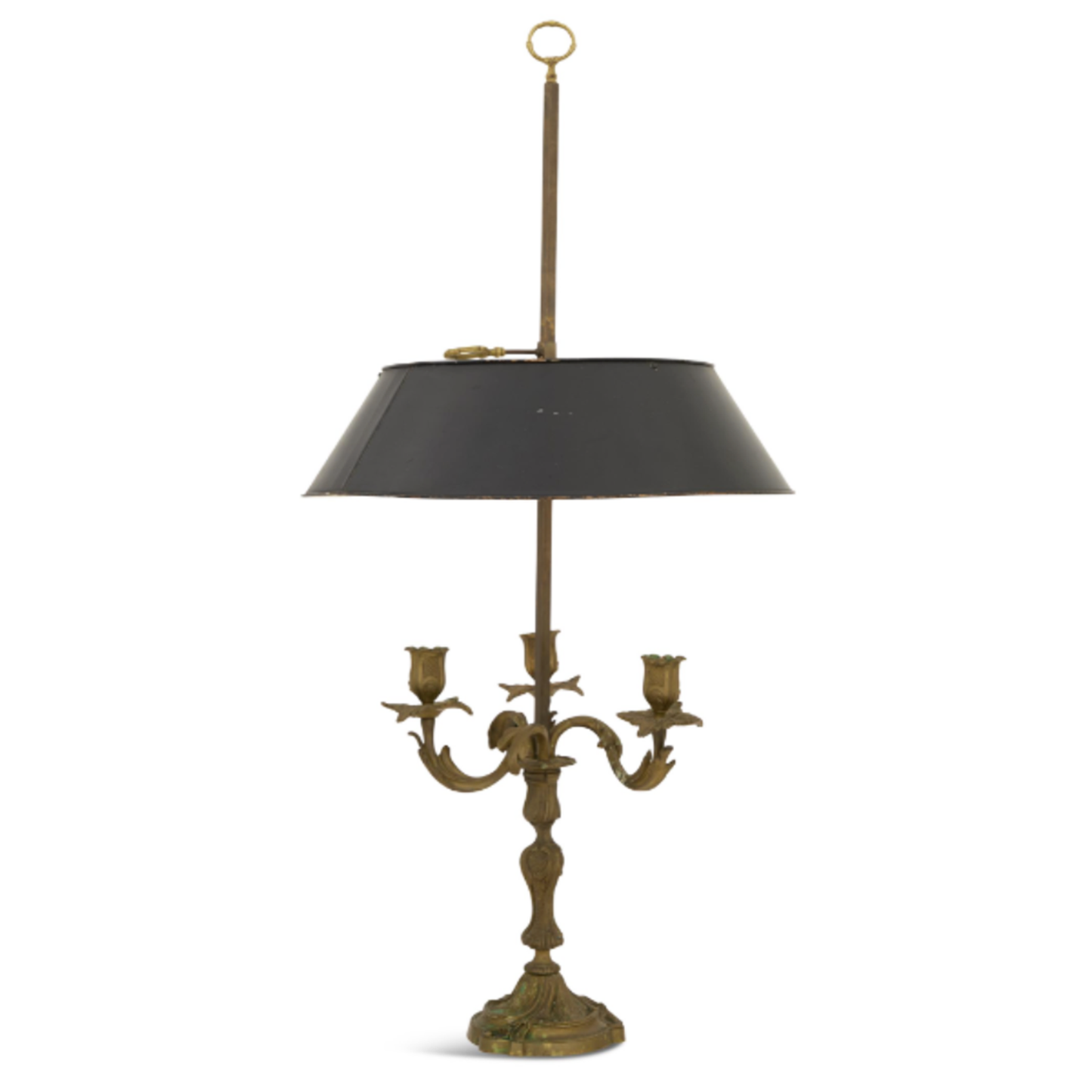 French Bronze and Tole Bouillotte Lamp